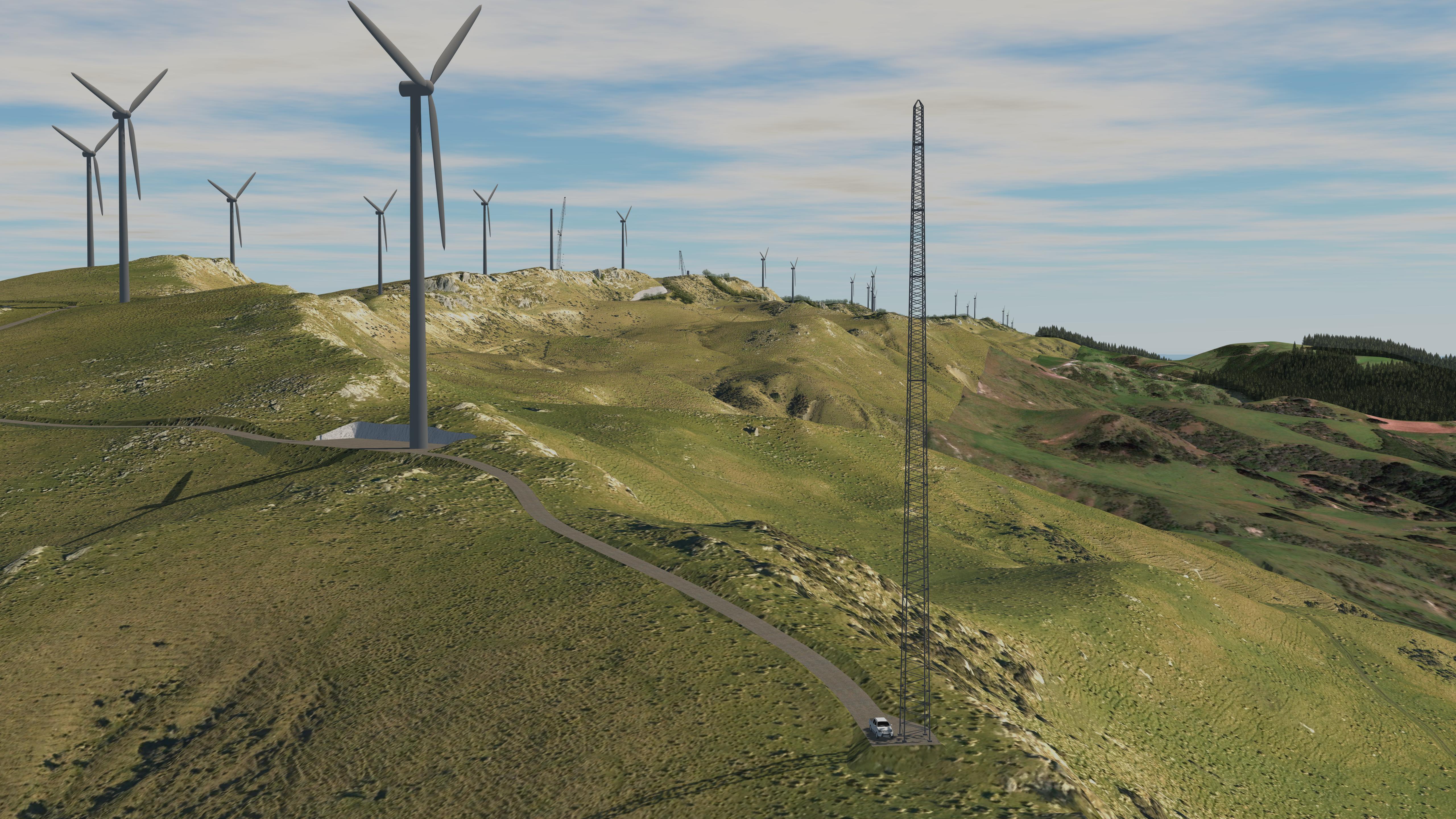 2021-04-29 Mt Cass Wind Farm-Met Mast PMA2-3D View A